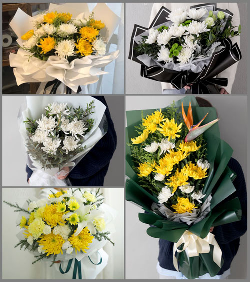 山东莱芜莱城区高庄街道南响水湾村白事花束代送